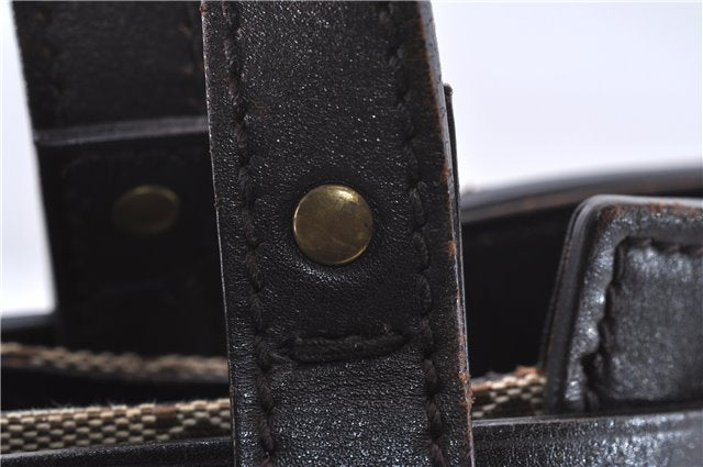 Authentic GUCCI Shoulder Hand Bag GG Canvas Leather 106251 Brown 2044D