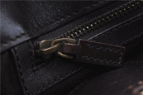 Authentic GUCCI Shoulder Hand Bag GG Canvas Leather 106251 Brown 2044D