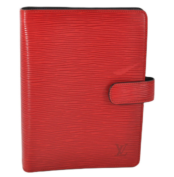 Authentic Louis Vuitton Epi Agenda MM Notebook Cover Red R20047 LV 2044G