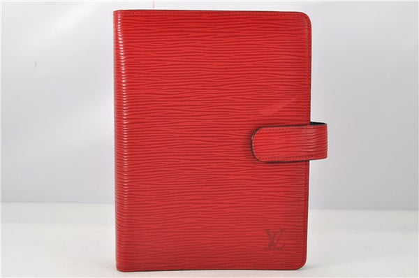 Authentic Louis Vuitton Epi Agenda MM Notebook Cover Red R20047 LV 2044G