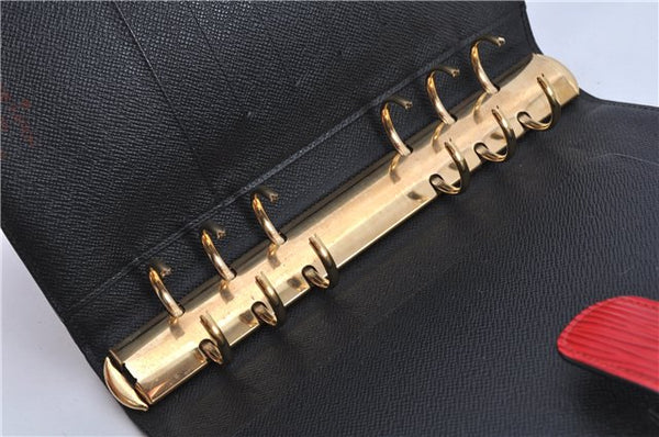 Authentic Louis Vuitton Epi Agenda MM Notebook Cover Red R20047 LV 2044G