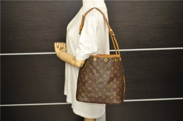 Authentic Louis Vuitton Monogram Petit Noe Shoulder Bag M42226 LV 2045D