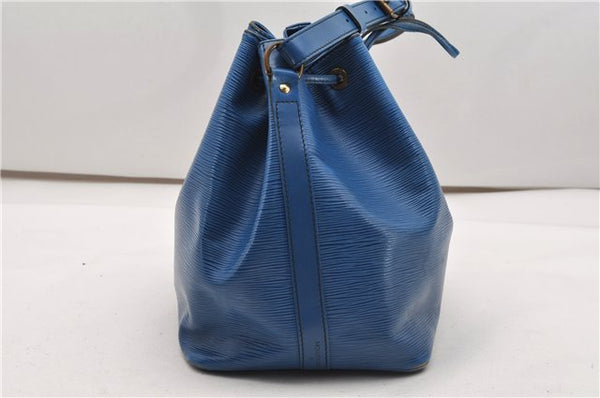 Authentic Louis Vuitton Epi Petit Noe Shoulder Drawstring Bag M44105 Blue 2047G