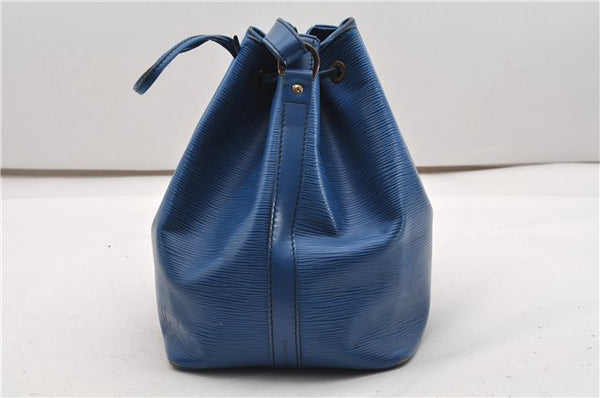 Authentic Louis Vuitton Epi Petit Noe Shoulder Drawstring Bag M44105 Blue 2047G