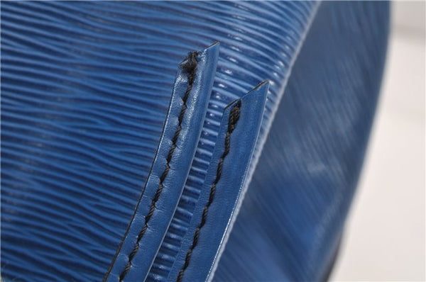 Authentic Louis Vuitton Epi Petit Noe Shoulder Drawstring Bag M44105 Blue 2047G