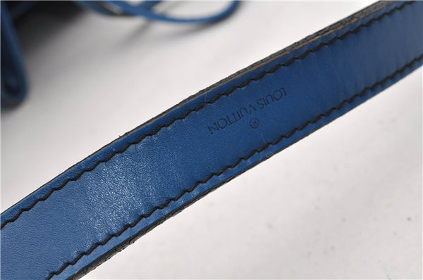 Authentic Louis Vuitton Epi Petit Noe Shoulder Drawstring Bag M44105 Blue 2047G