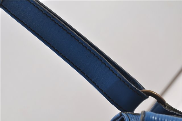 Authentic Louis Vuitton Epi Petit Noe Shoulder Drawstring Bag M44105 Blue 2047G