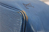 Authentic Louis Vuitton Epi Petit Noe Shoulder Drawstring Bag M44105 Blue 2047G
