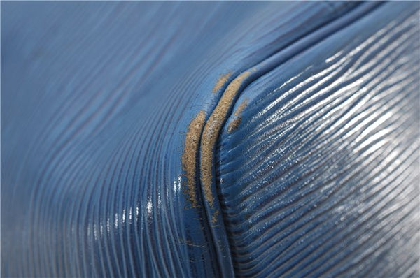 Authentic Louis Vuitton Epi Petit Noe Shoulder Drawstring Bag M44105 Blue 2047G