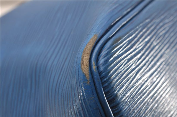 Authentic Louis Vuitton Epi Petit Noe Shoulder Drawstring Bag M44105 Blue 2047G