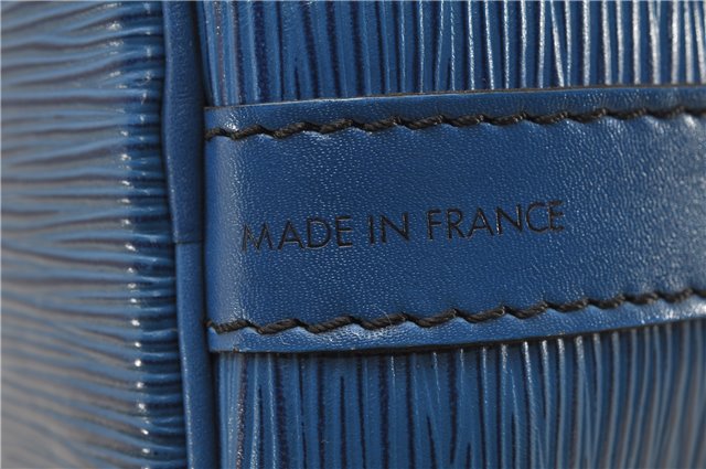 Authentic Louis Vuitton Epi Petit Noe Shoulder Drawstring Bag M44105 Blue 2047G