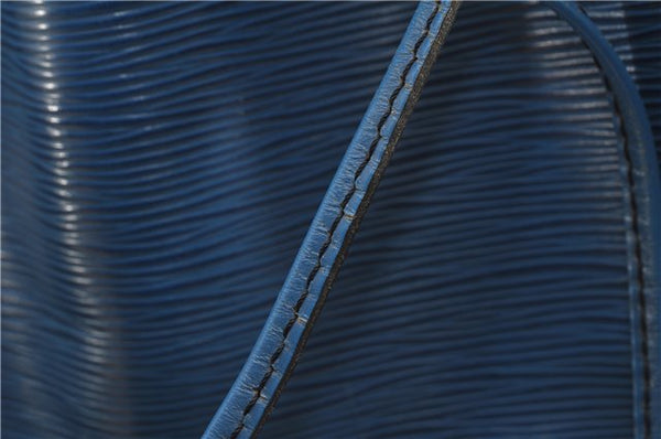 Authentic Louis Vuitton Epi Petit Noe Shoulder Drawstring Bag M44105 Blue 2047G