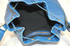 Authentic Louis Vuitton Epi Petit Noe Shoulder Drawstring Bag M44105 Blue 2047G