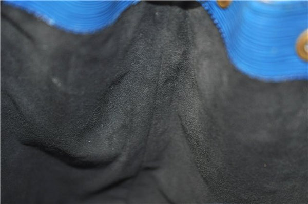 Authentic Louis Vuitton Epi Petit Noe Shoulder Drawstring Bag M44105 Blue 2047G