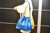 Authentic Louis Vuitton Epi Petit Noe Shoulder Drawstring Bag M44105 Blue 2047G