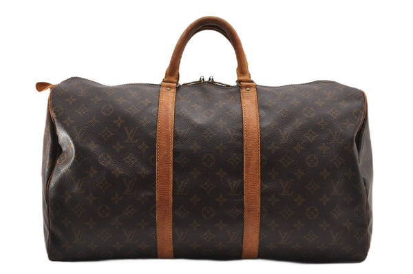 Authentic Louis Vuitton Monogram Keepall 50 Travel Boston Bag M41426 LV 2048G