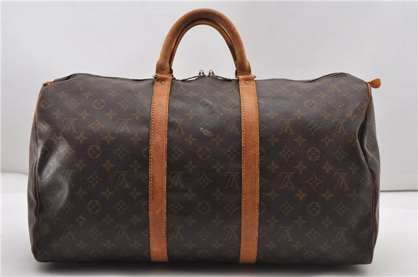 Authentic Louis Vuitton Monogram Keepall 50 Travel Boston Bag M41426 LV 2048G