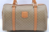 Authentic CELINE Macadam Blason Pattern Hand Boston Bag PVC Leather Beige 2049G