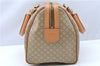 Authentic CELINE Macadam Blason Pattern Hand Boston Bag PVC Leather Beige 2049G