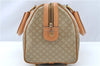 Authentic CELINE Macadam Blason Pattern Hand Boston Bag PVC Leather Beige 2049G
