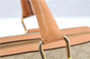 Authentic CELINE Macadam Blason Pattern Hand Boston Bag PVC Leather Beige 2049G