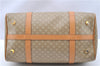 Authentic CELINE Macadam Blason Pattern Hand Boston Bag PVC Leather Beige 2049G