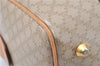 Authentic CELINE Macadam Blason Pattern Hand Boston Bag PVC Leather Beige 2049G