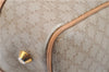 Authentic CELINE Macadam Blason Pattern Hand Boston Bag PVC Leather Beige 2049G