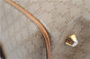 Authentic CELINE Macadam Blason Pattern Hand Boston Bag PVC Leather Beige 2049G