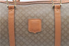 Authentic CELINE Macadam Blason Pattern Hand Boston Bag PVC Leather Beige 2049G
