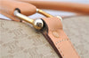 Authentic CELINE Macadam Blason Pattern Hand Boston Bag PVC Leather Beige 2049G