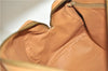 Authentic CELINE Macadam Blason Pattern Hand Boston Bag PVC Leather Beige 2049G