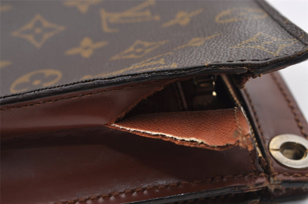 Authentic Louis Vuitton Monogram Enghien Shoulder Cross Bag M51205 LV Junk 2050I