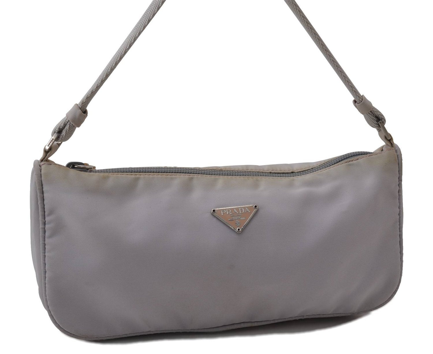 Authentic PRADA Tessuto Sport Nylon Hand Bag Pouch MV633 Light Purple 2051D