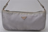 Authentic PRADA Tessuto Sport Nylon Hand Bag Pouch MV633 Light Purple 2051D