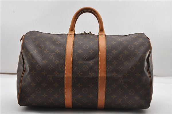 Authentic Louis Vuitton Monogram Keepall 45 Travel Boston Bag M41428 LV 2052G