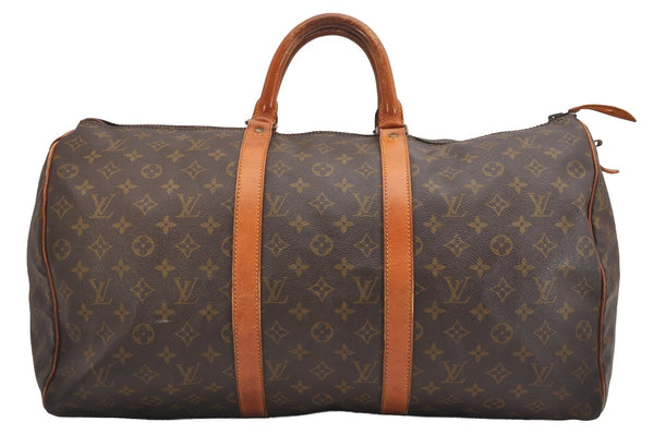 Authentic Louis Vuitton Monogram Keepall 50 Travel Boston Bag Old Model LV 2052I