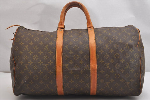 Authentic Louis Vuitton Monogram Keepall 50 Travel Boston Bag Old Model LV 2052I