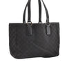 Authentic GUCCI Vintage Shoulder Tote Bag GG Canvas Leather 113017 Black 2053G