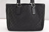 Authentic GUCCI Vintage Shoulder Tote Bag GG Canvas Leather 113017 Black 2053G