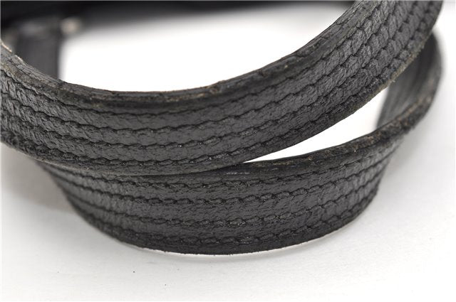 Authentic GUCCI Vintage Shoulder Tote Bag GG Canvas Leather 113017 Black 2053G