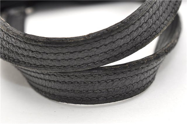 Authentic GUCCI Vintage Shoulder Tote Bag GG Canvas Leather 113017 Black 2053G