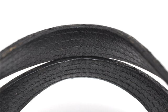 Authentic GUCCI Vintage Shoulder Tote Bag GG Canvas Leather 113017 Black 2053G