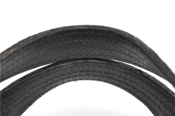 Authentic GUCCI Vintage Shoulder Tote Bag GG Canvas Leather 113017 Black 2053G