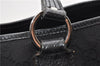 Authentic GUCCI Vintage Shoulder Tote Bag GG Canvas Leather 113017 Black 2053G