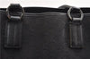 Authentic GUCCI Vintage Shoulder Tote Bag GG Canvas Leather 113017 Black 2053G