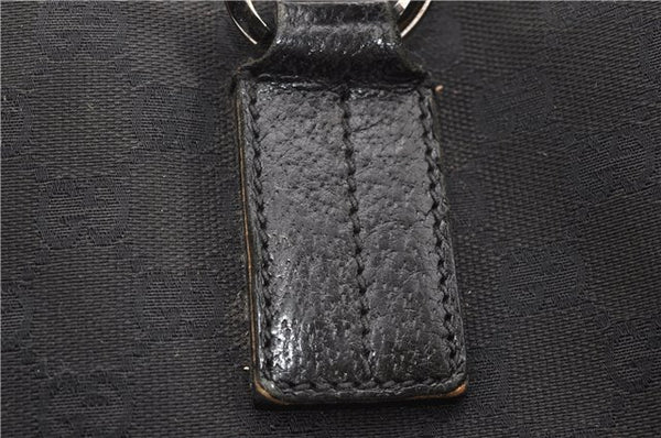 Authentic GUCCI Vintage Shoulder Tote Bag GG Canvas Leather 113017 Black 2053G