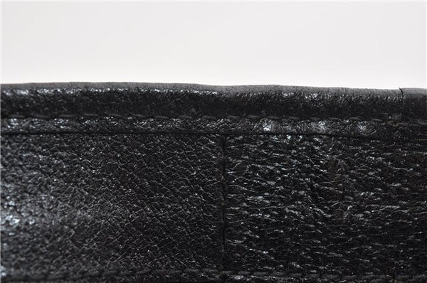 Authentic GUCCI Vintage Shoulder Tote Bag GG Canvas Leather 113017 Black 2053G