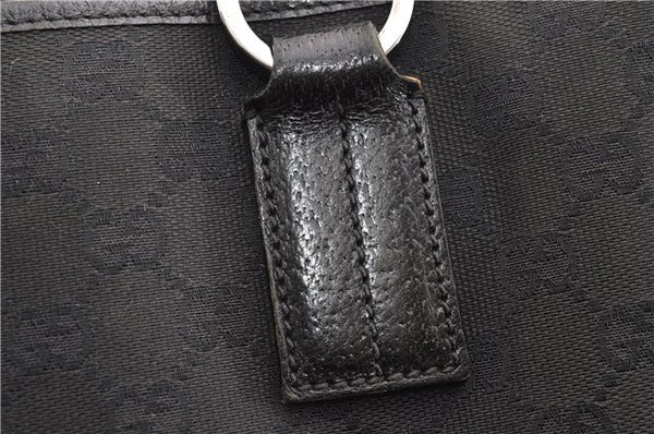 Authentic GUCCI Vintage Shoulder Tote Bag GG Canvas Leather 113017 Black 2053G