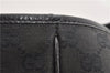 Authentic GUCCI Vintage Shoulder Tote Bag GG Canvas Leather 113017 Black 2053G